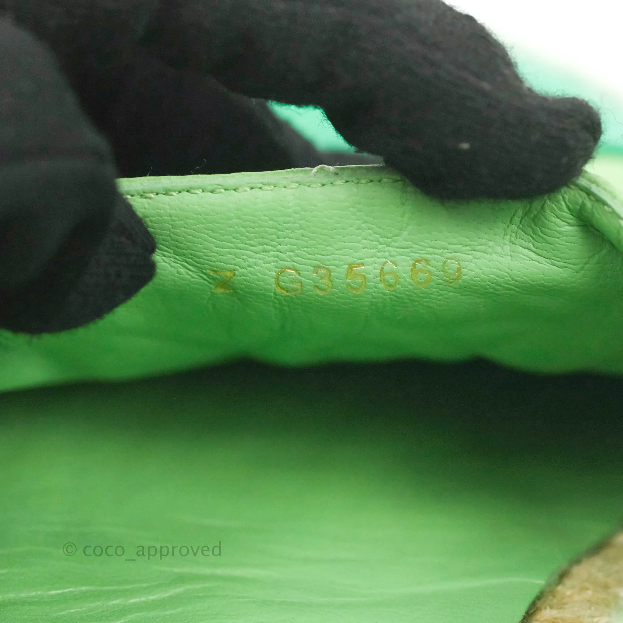 Chanel CC Espadrilles Quilted Green Lambskin Size 37