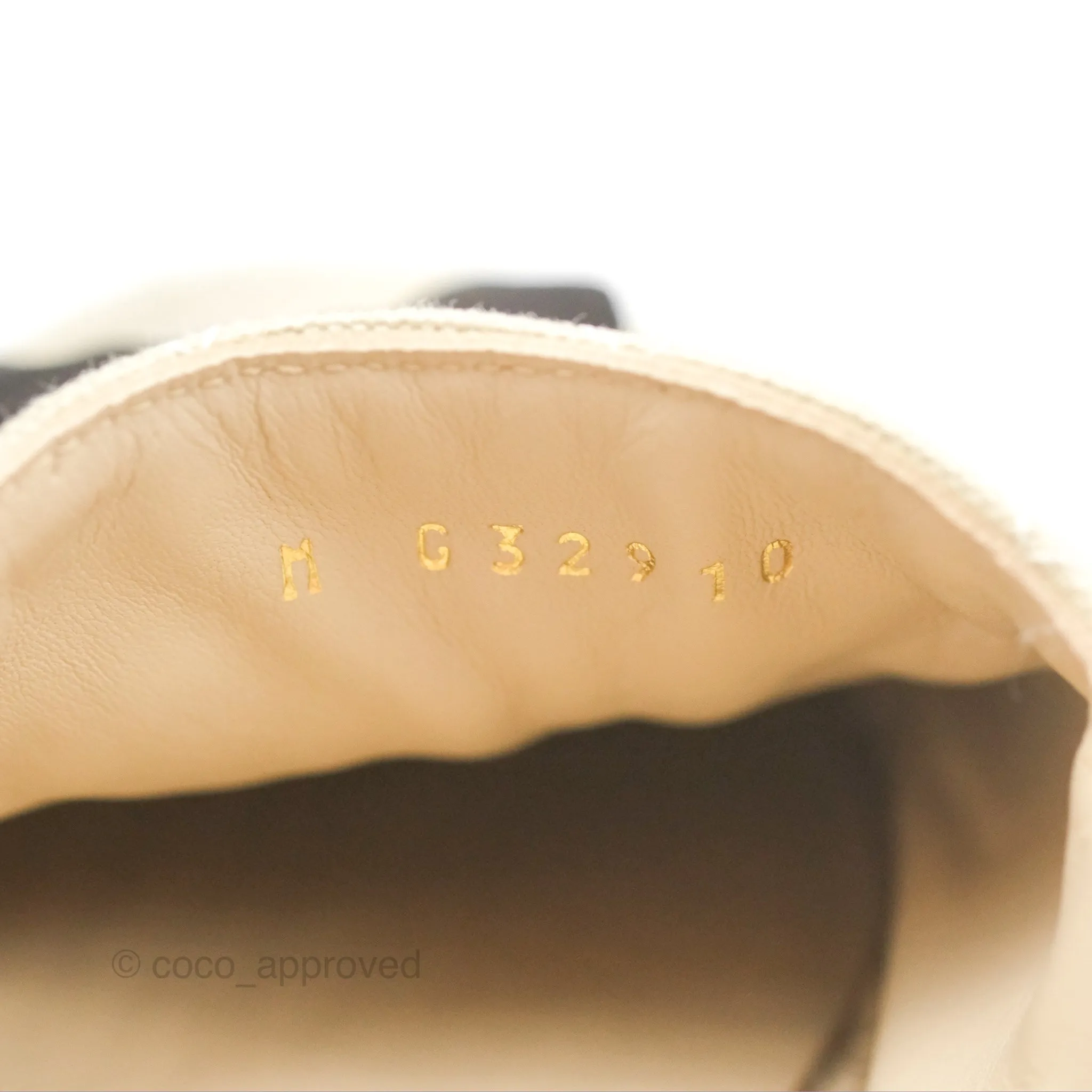 Chanel Espadrilles Beige White Size 40