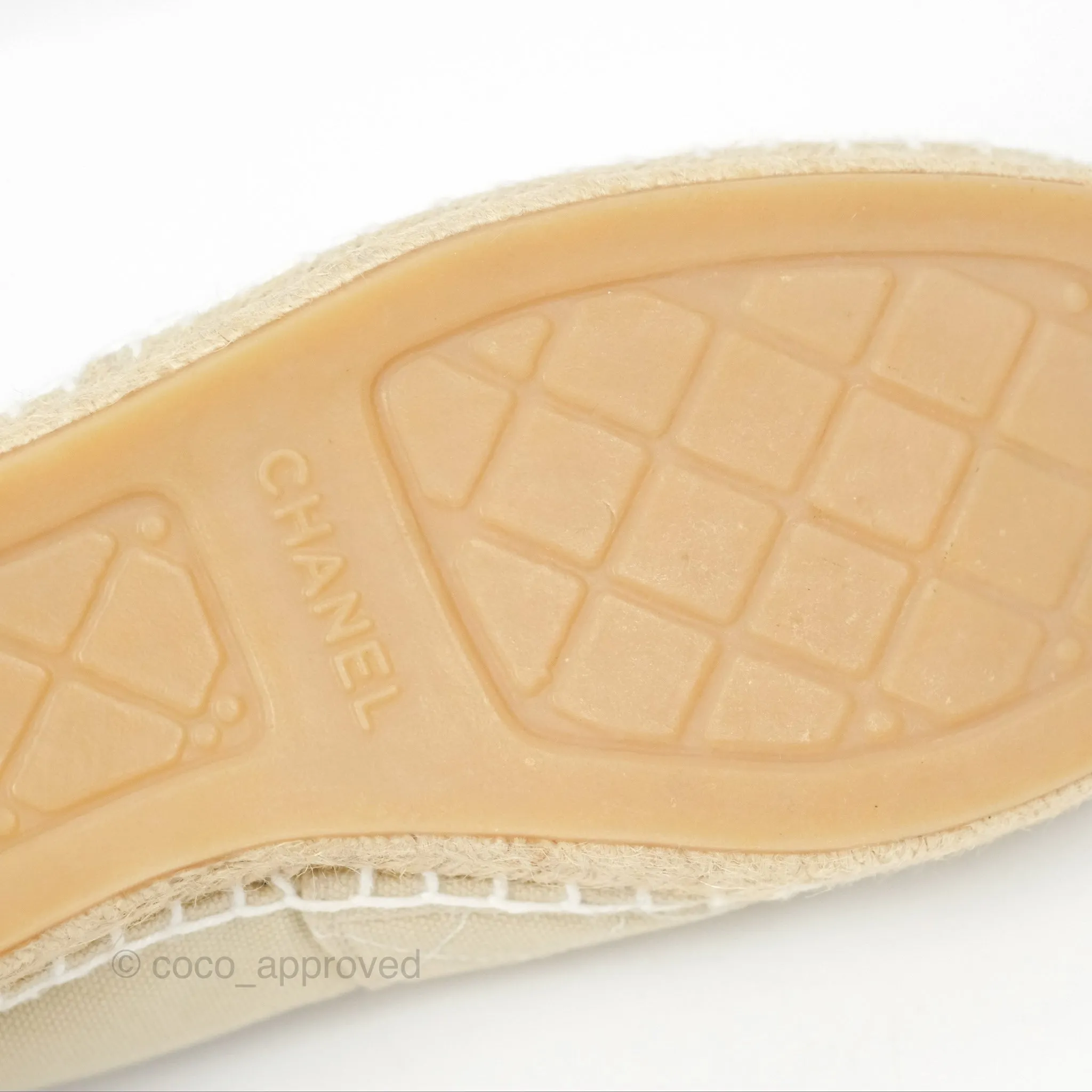 Chanel Espadrilles Beige White Size 40
