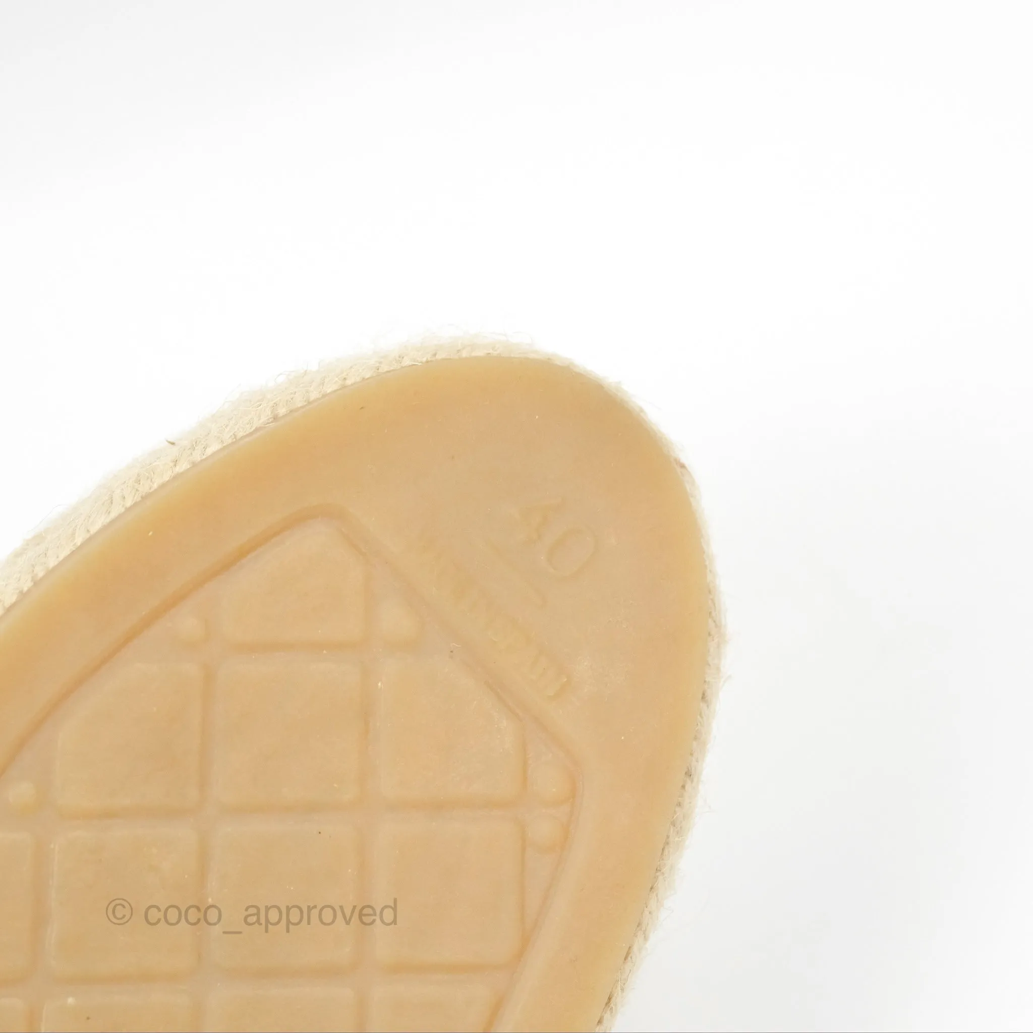 Chanel Espadrilles Beige White Size 40