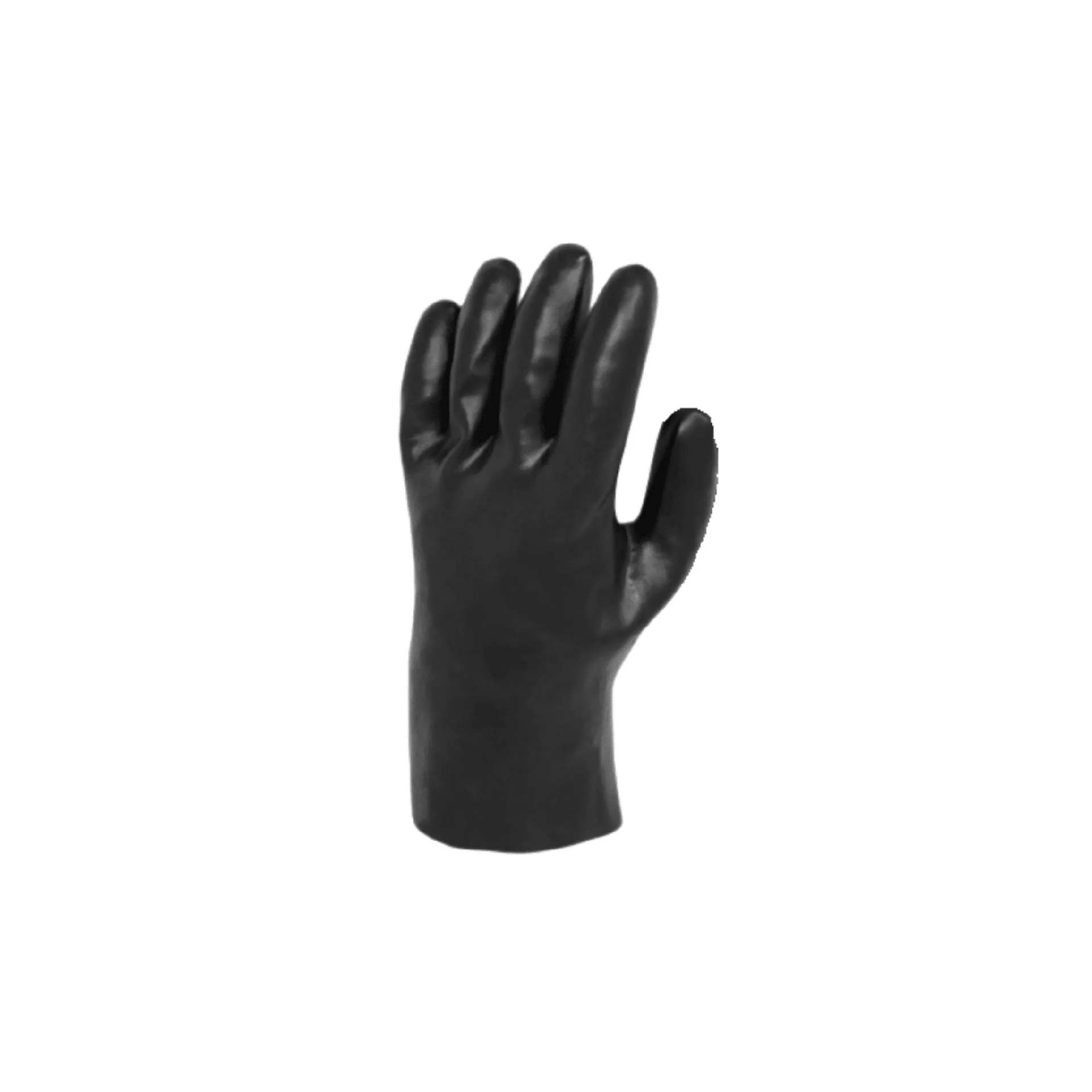 Chemical Resistant PVC Glove - 10" Black Smooth Finish
