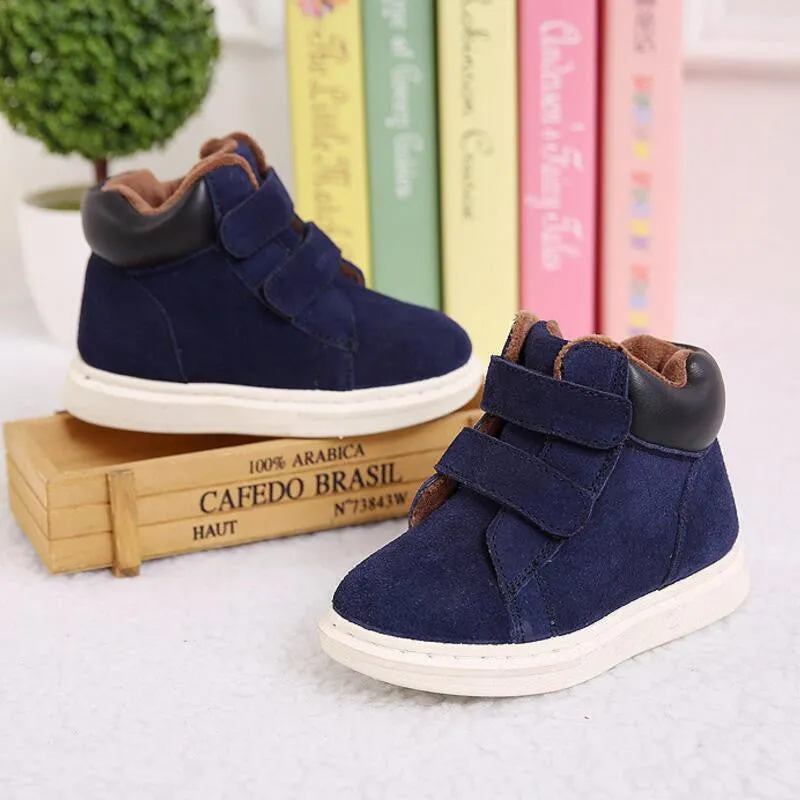 Children Martin Boots Winter Coral Fleece Kids Boots For Girl Shoes With Rubber Soles Of Boys Boots Children Shoes Size