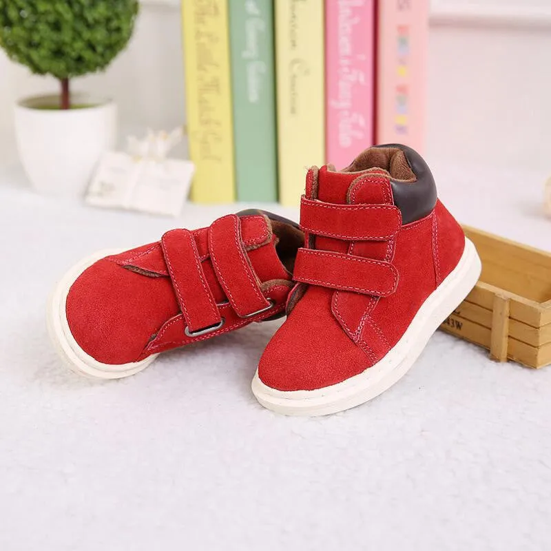 Children Martin Boots Winter Coral Fleece Kids Boots For Girl Shoes With Rubber Soles Of Boys Boots Children Shoes Size