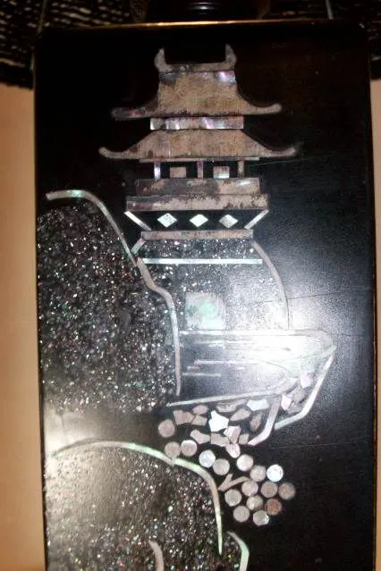 Chinese Art Deco Mother of Pearl Lamps
