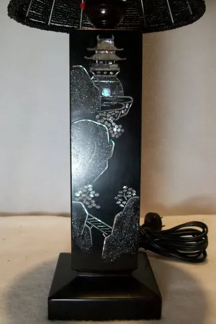 Chinese Art Deco Mother of Pearl Lamps