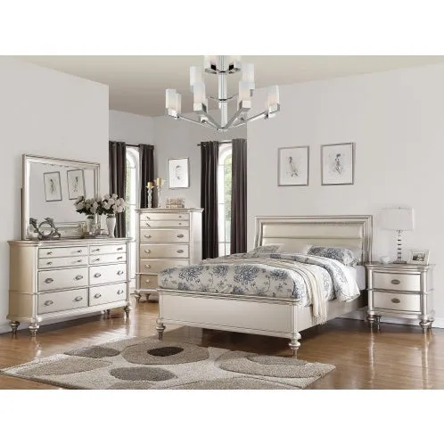 Classic Bedroom Elegant Nightstand Beige White Finish Or Antique