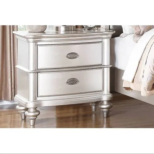 Classic Bedroom Elegant Nightstand Beige White Finish Or Antique