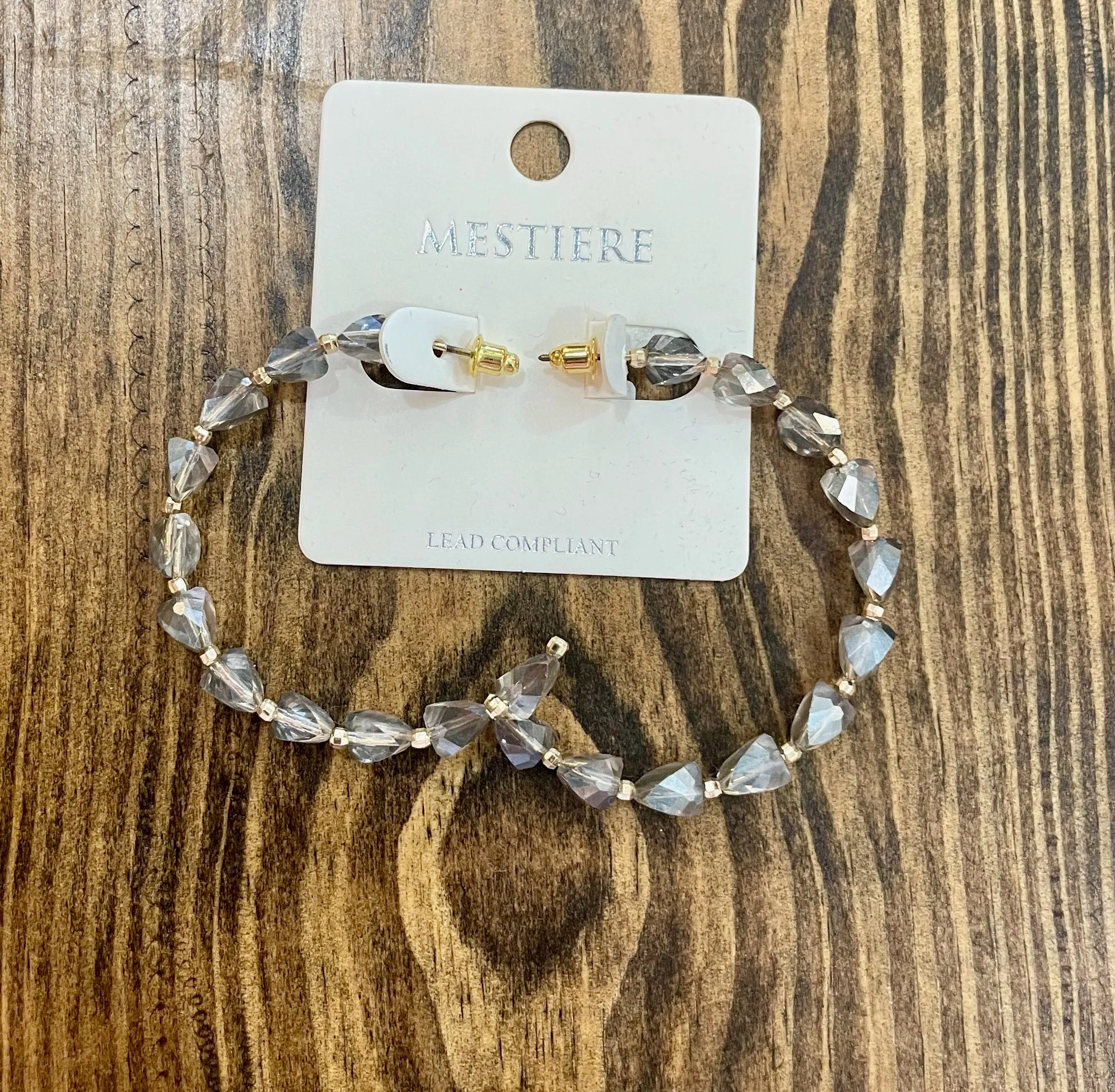 Clear Beaded Hoop