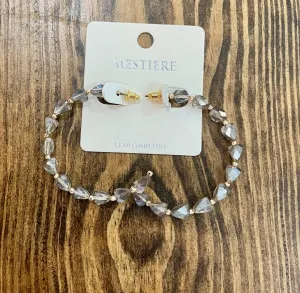 Clear Beaded Hoop