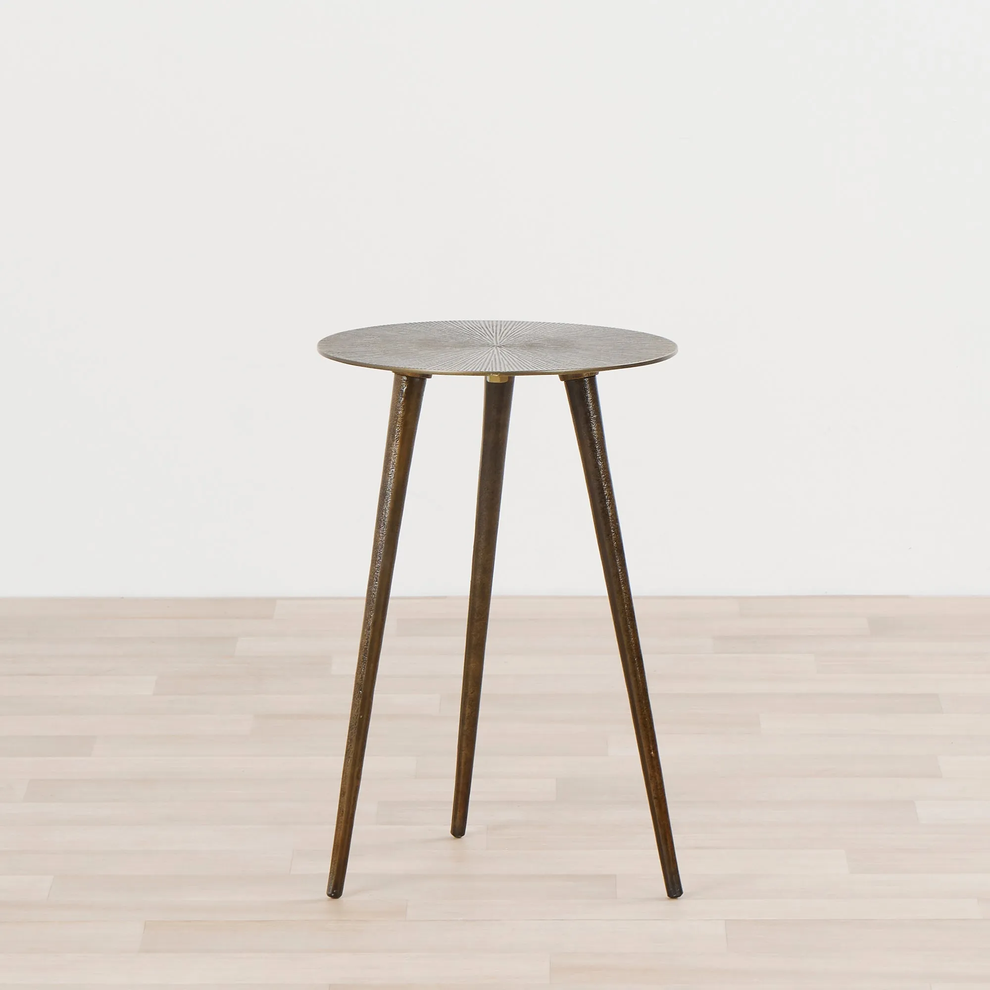 Cleo Side Table - Tall - Antique Brass