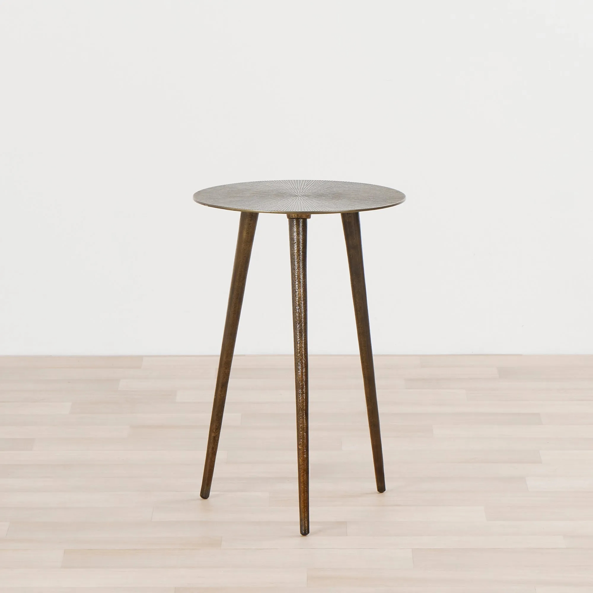Cleo Side Table - Tall - Antique Brass