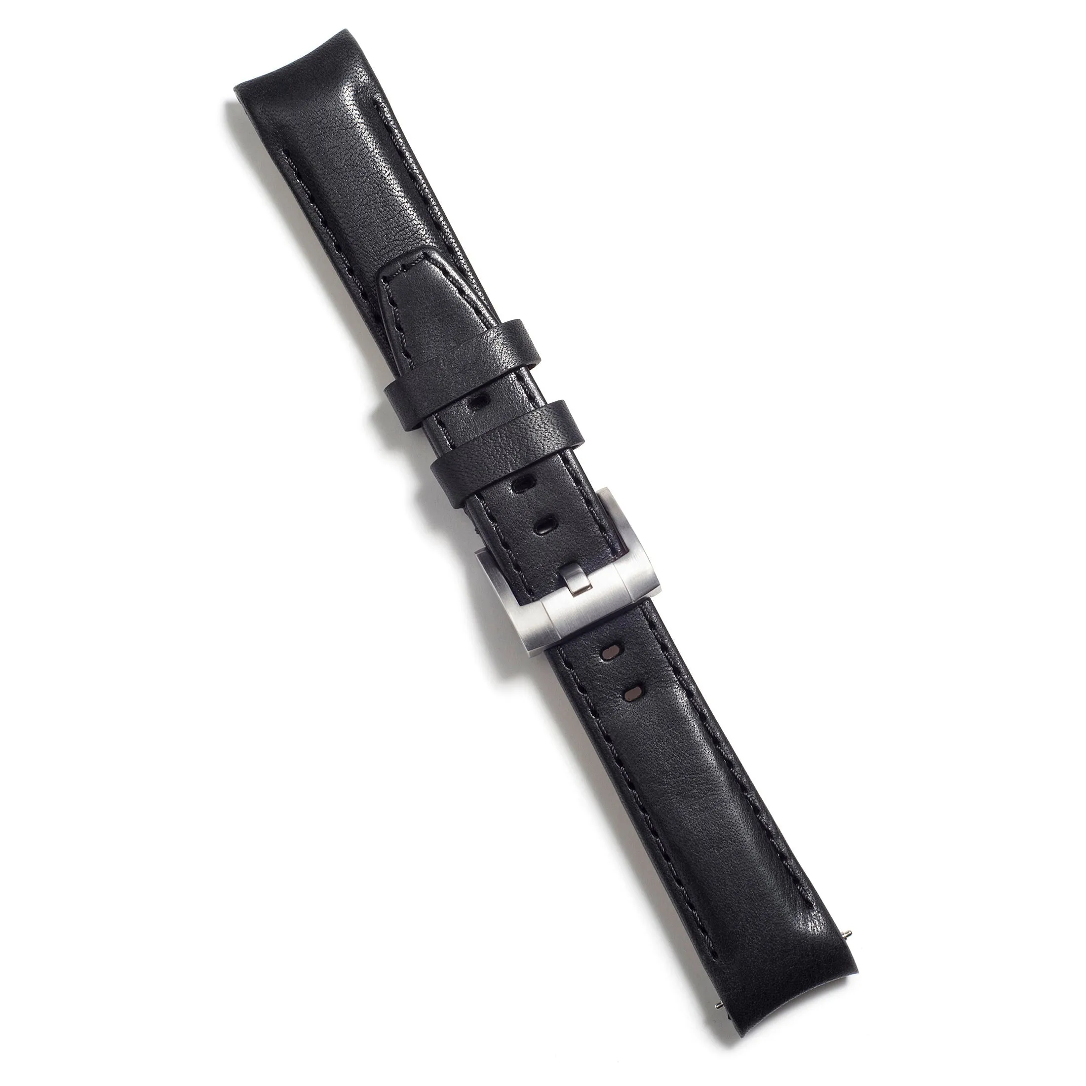 Curved End Leather Strap for Rolex Submariner Ceramic with Tang Buckle