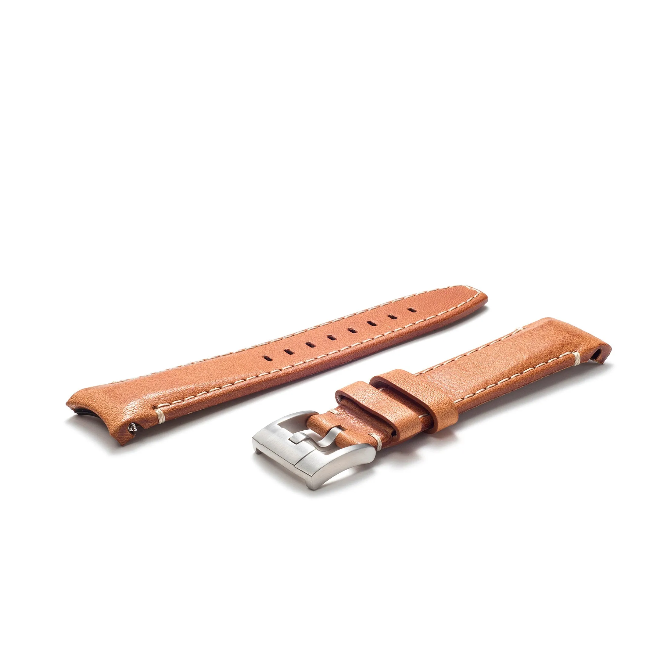 Curved End Leather Strap for Rolex Submariner Ceramic with Tang Buckle