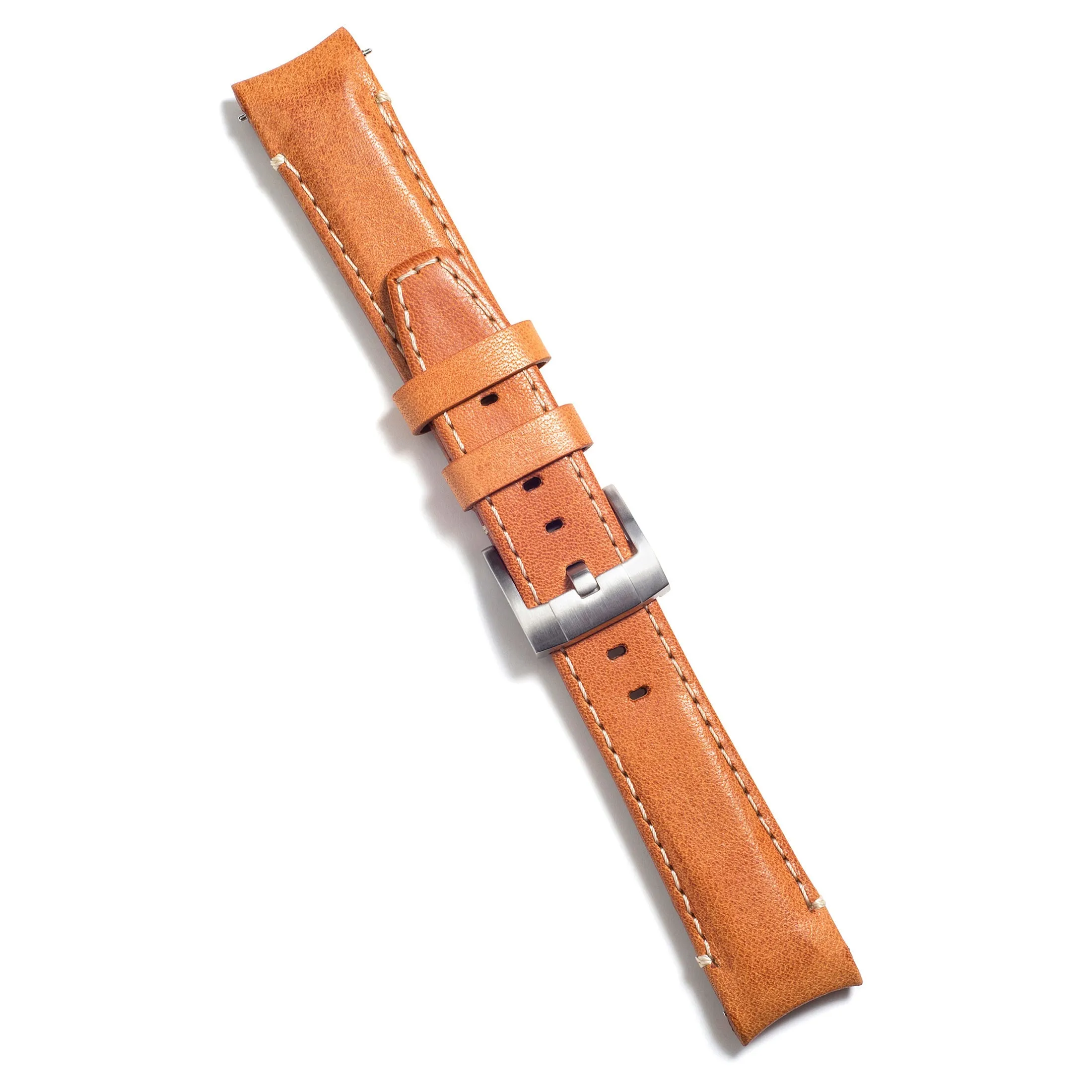 Curved End Leather Strap for Rolex Submariner Ceramic with Tang Buckle