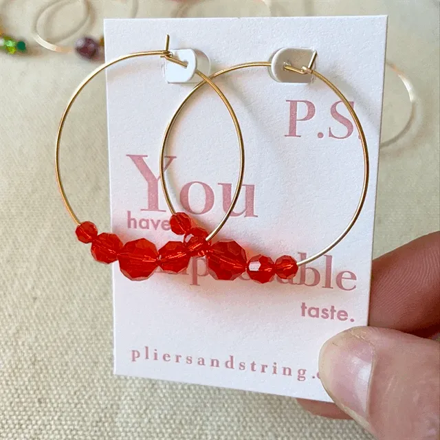 Custom Bead Hoops 38mm