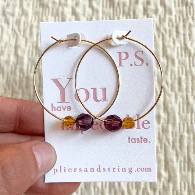 Custom Bead Hoops 38mm