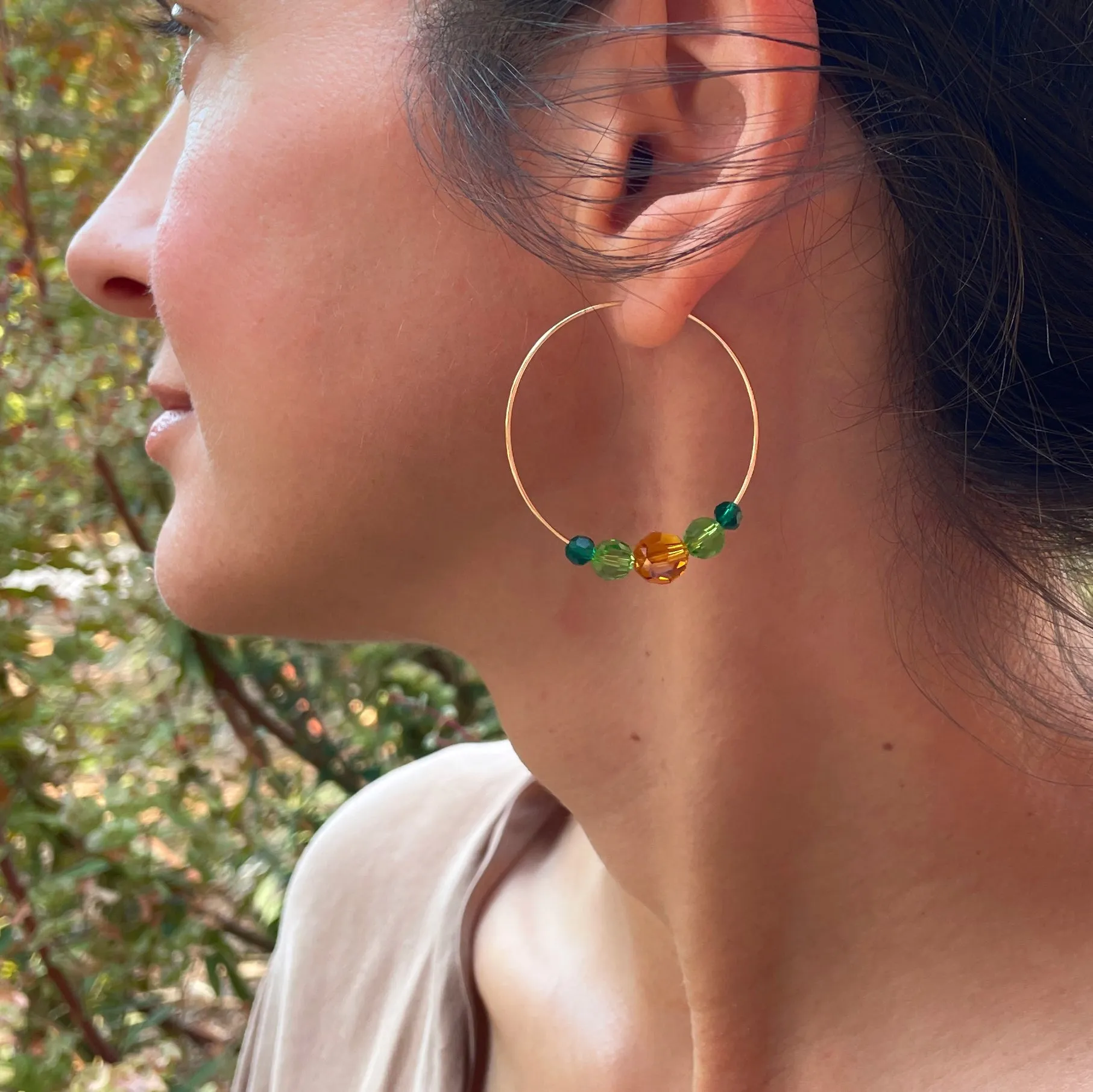 Custom Bead Hoops 38mm