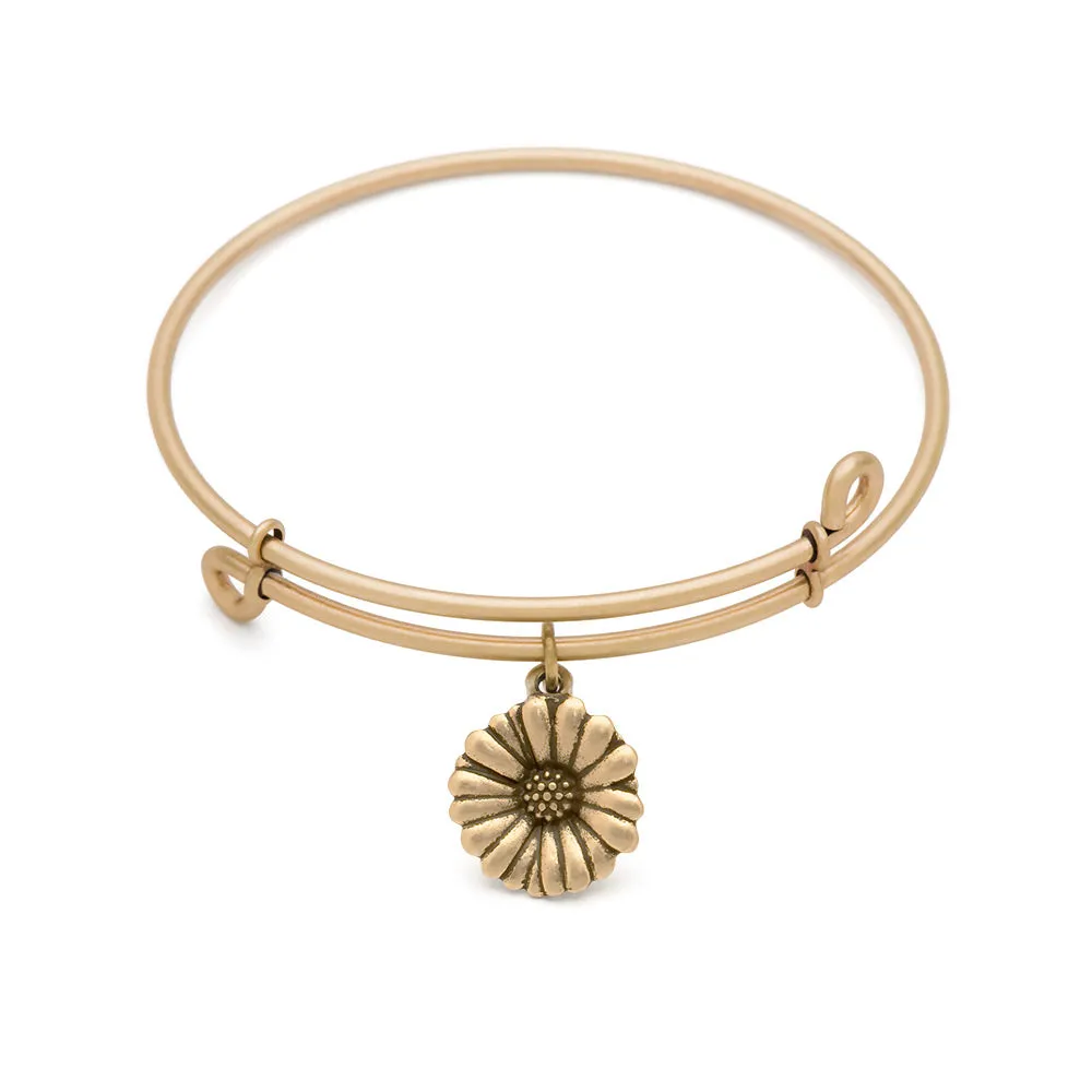 Daisy, Bangle Antique Gold Color Finish