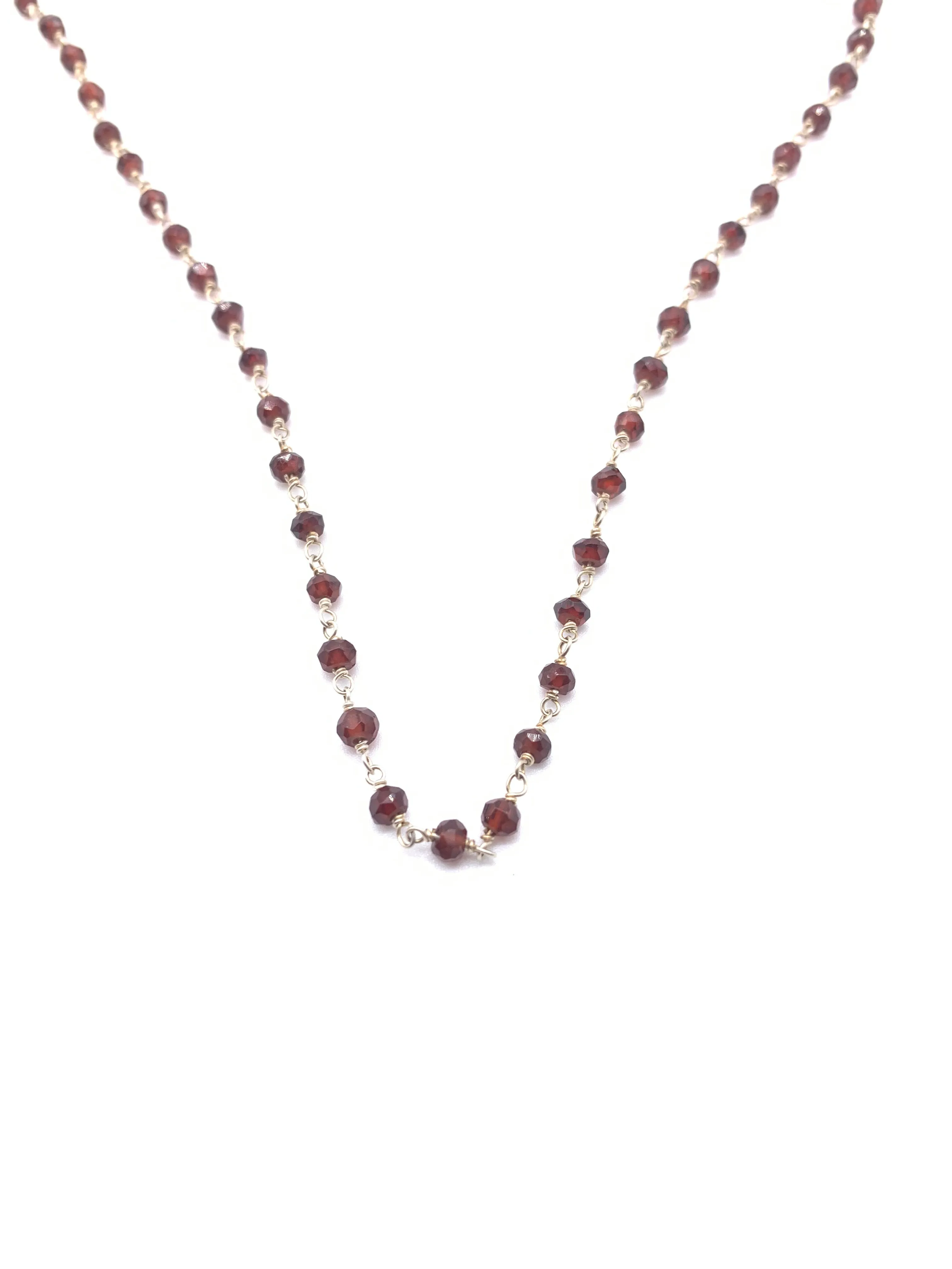 Deep Red Garnets on Gold or Silver