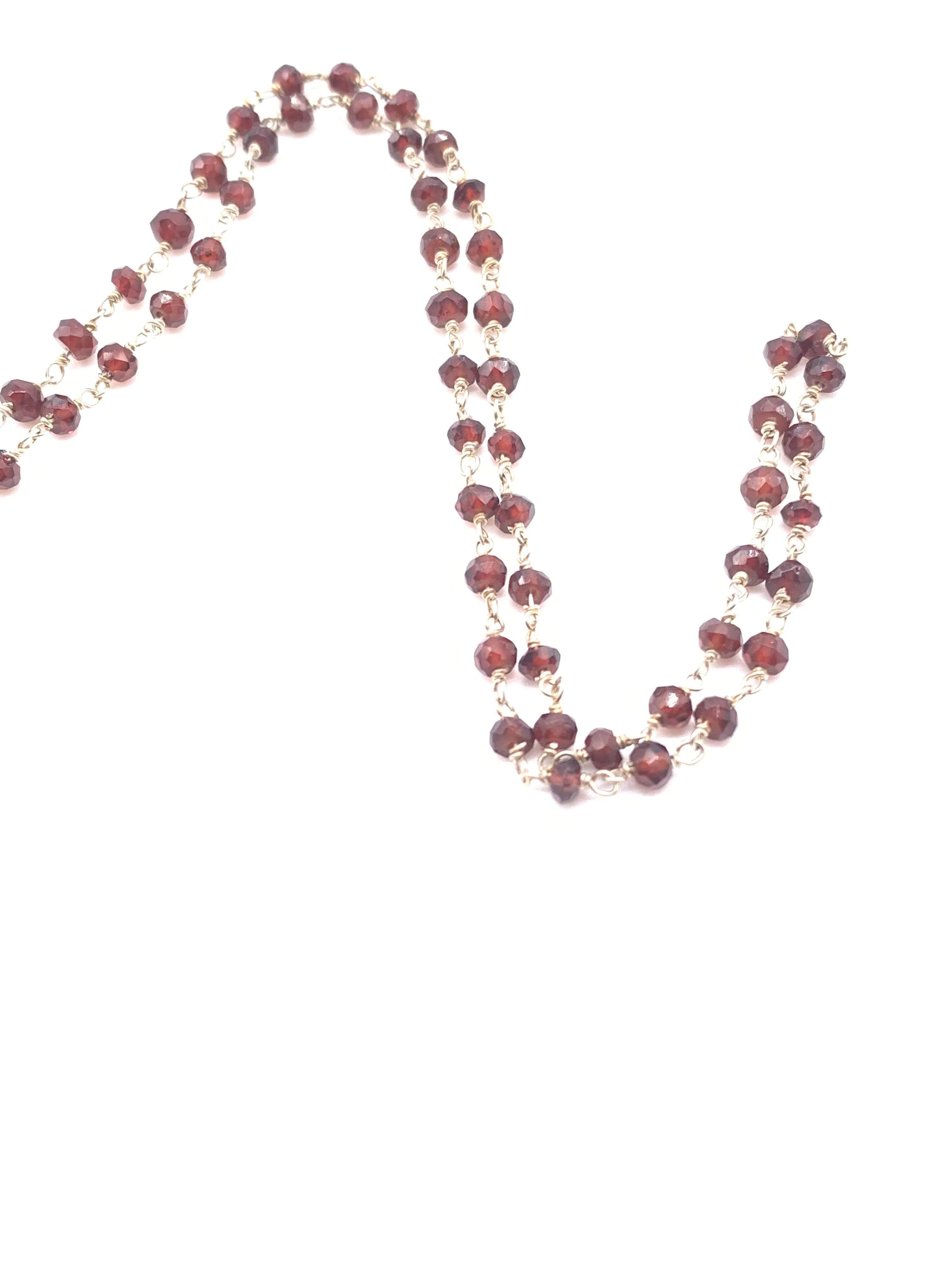 Deep Red Garnets on Gold or Silver