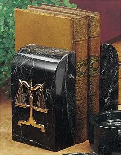Desk Sets - Set of 3 - Bookends, Clock, and Paperweight (Caduceus) - Item #0746D