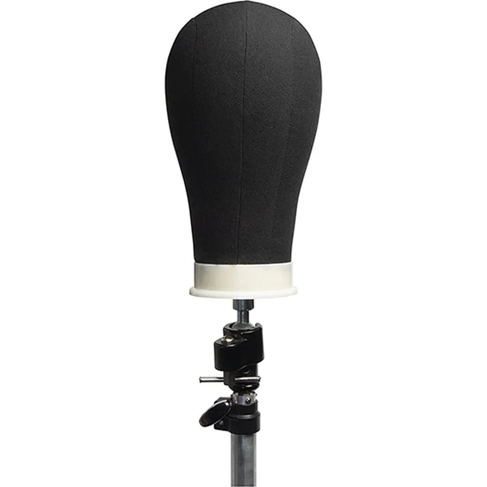 Diane 22" Black Canvas Mannequin Head