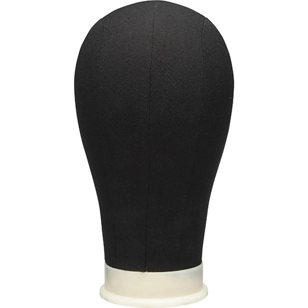Diane 22" Black Canvas Mannequin Head
