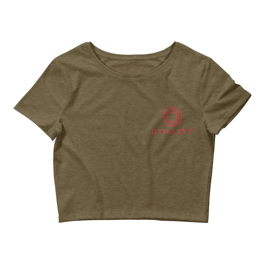 Dynasty Emblem Embroidered Women’s Crop Tee