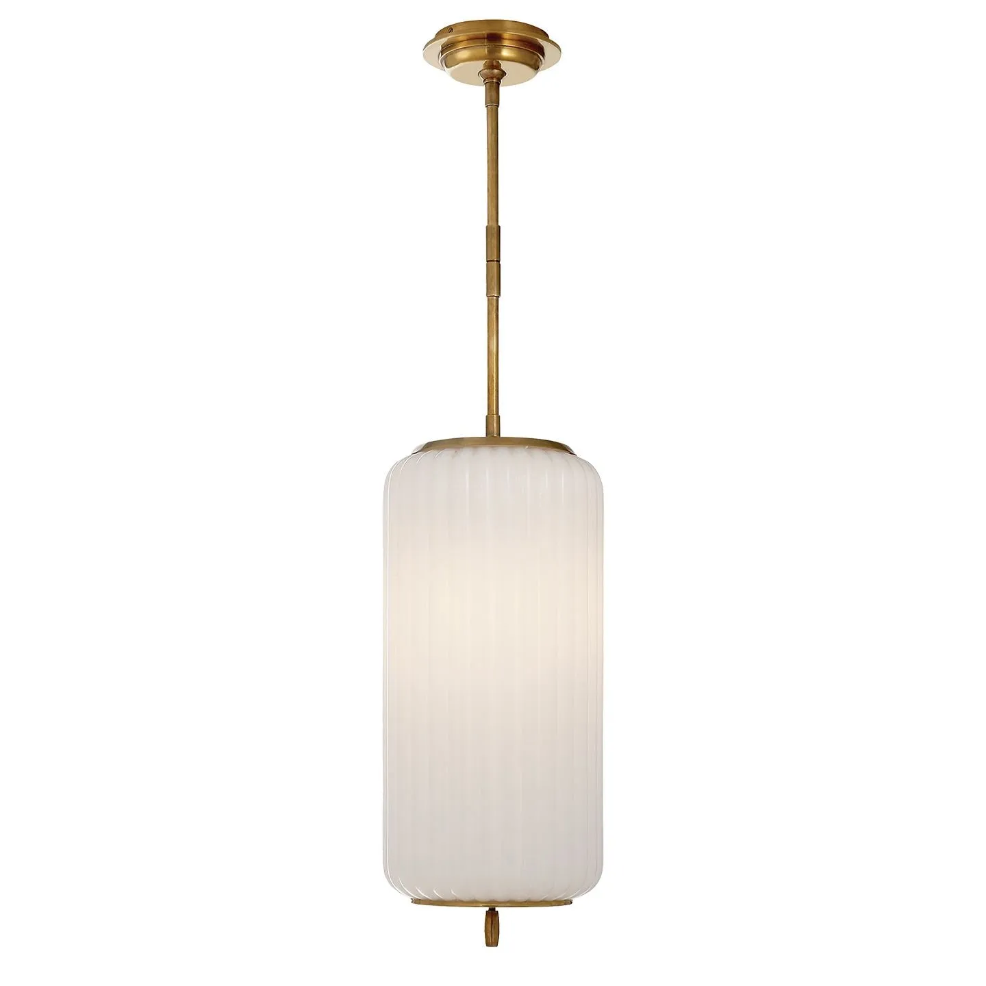 EDEN MEDIUM- HAND-RUBBED ANTIQUE BRASS W/ WHITE GLASS
