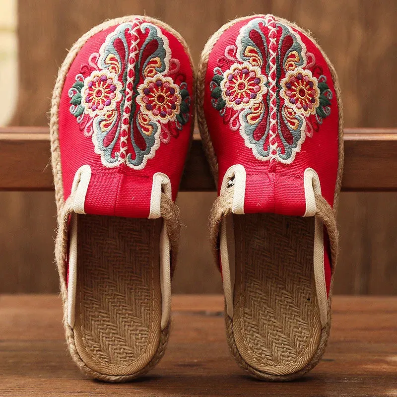 Embroidered Skull Espadrilles