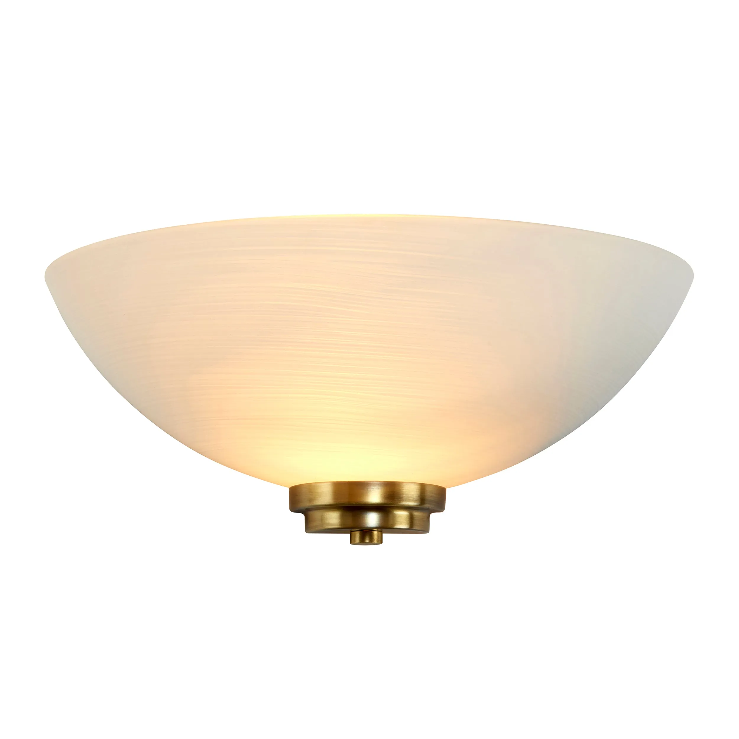 Endon WELLES-1WBAB Welles 1lt Wall Antique brass plate & white glass 60W E27 GLS (Required)