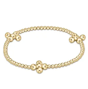 Enewton Signature Cross Gold Pattern 2.5mm Bead Bracelet - Classic Beaded