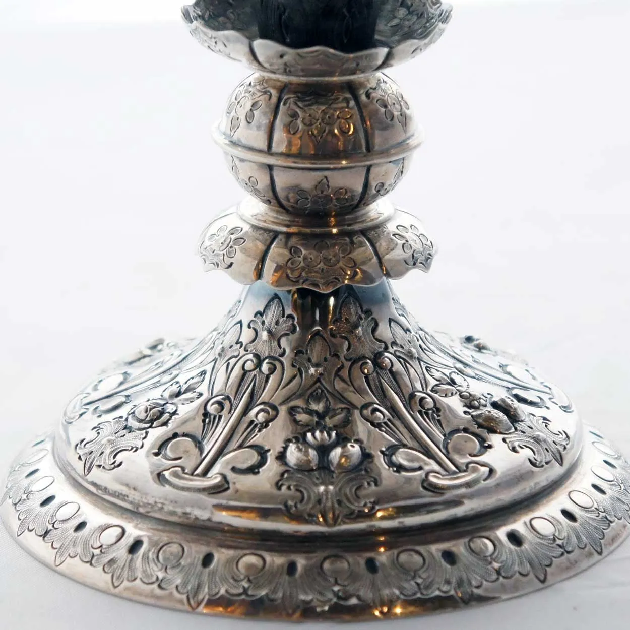 English Victorian Martin Hall and Company Sterling Silver Tazza