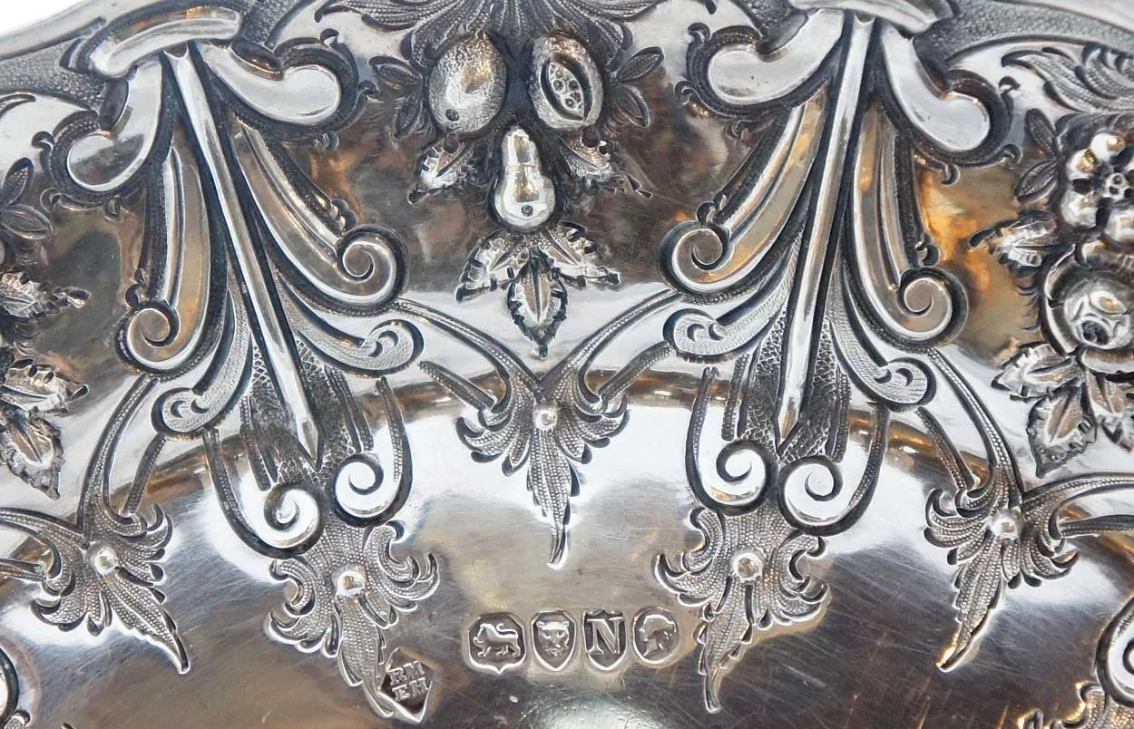 English Victorian Martin Hall and Company Sterling Silver Tazza