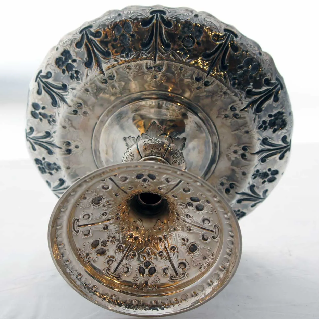 English Victorian Martin Hall and Company Sterling Silver Tazza