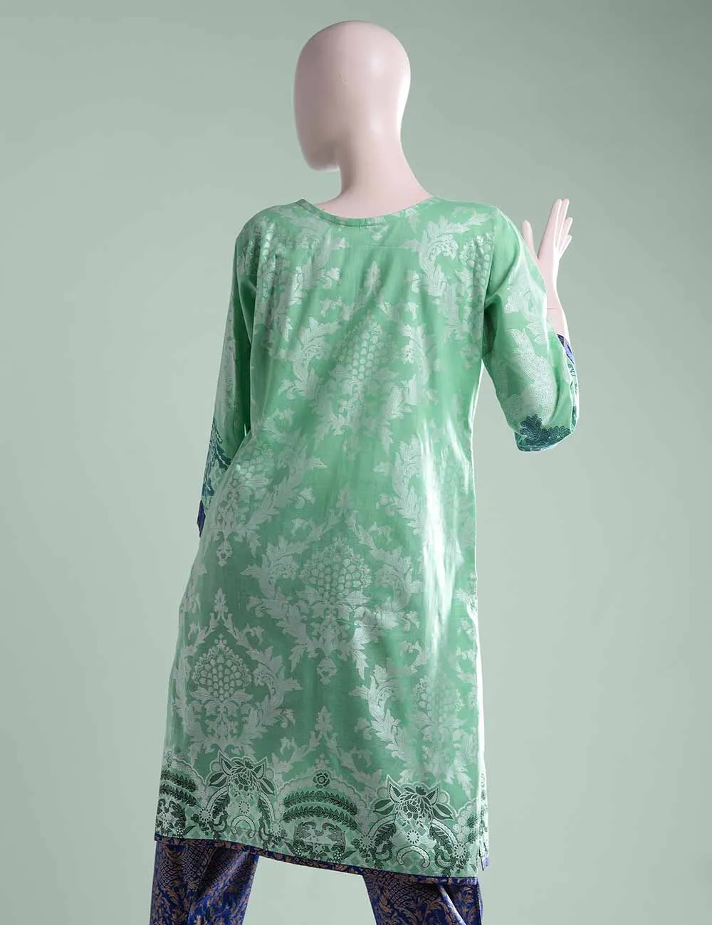 ET-07 - Oblique Intricacy  |  Unstitched Printed &amp; Embroidered Cambric Dress