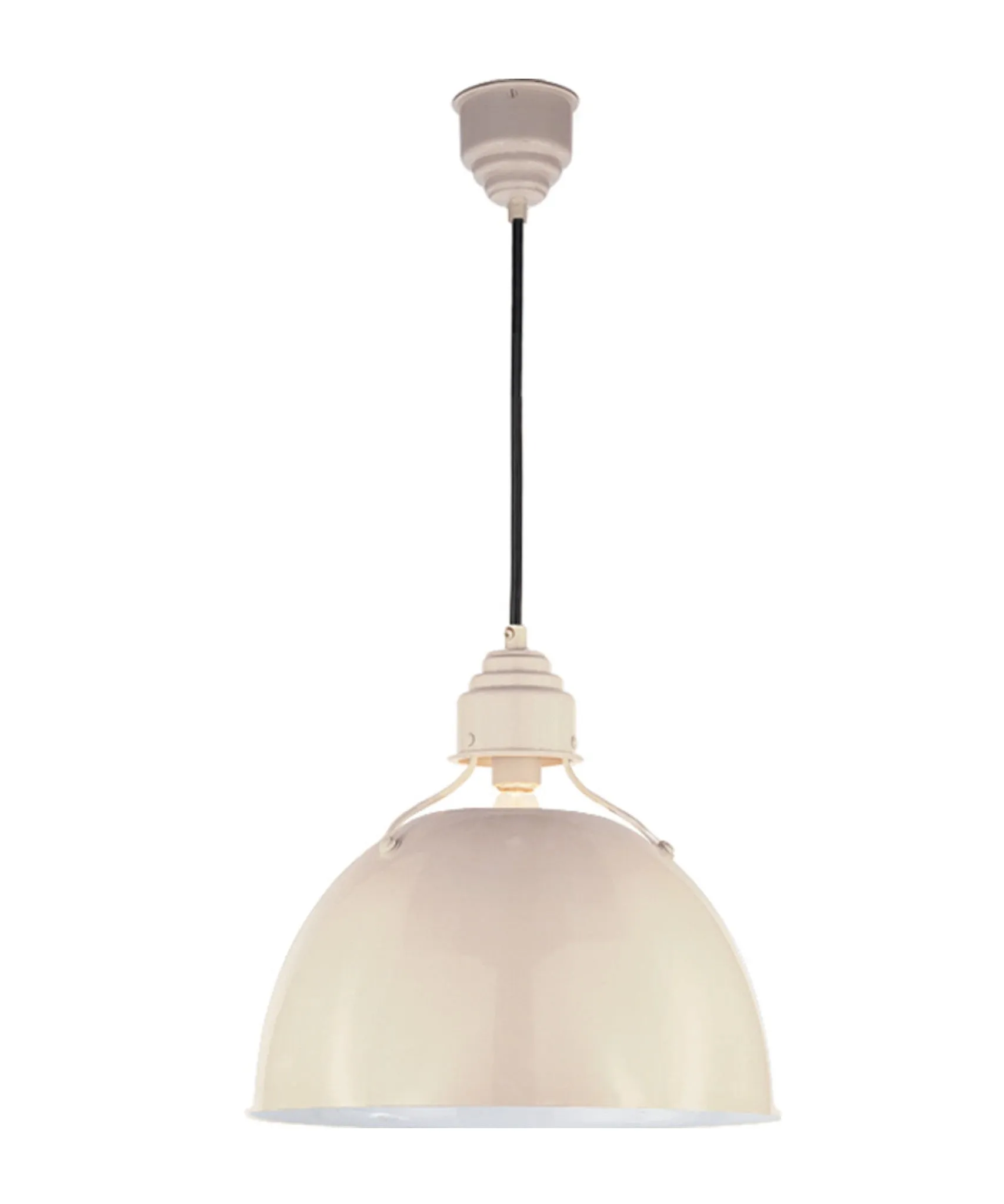 Eugene Small Pendant, Antique White Enamel
