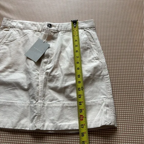 Everlane Cream The Canvas Stamp Skirt. Size 12. NWT