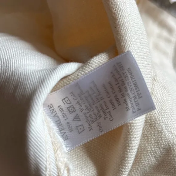 Everlane Cream The Canvas Stamp Skirt. Size 12. NWT