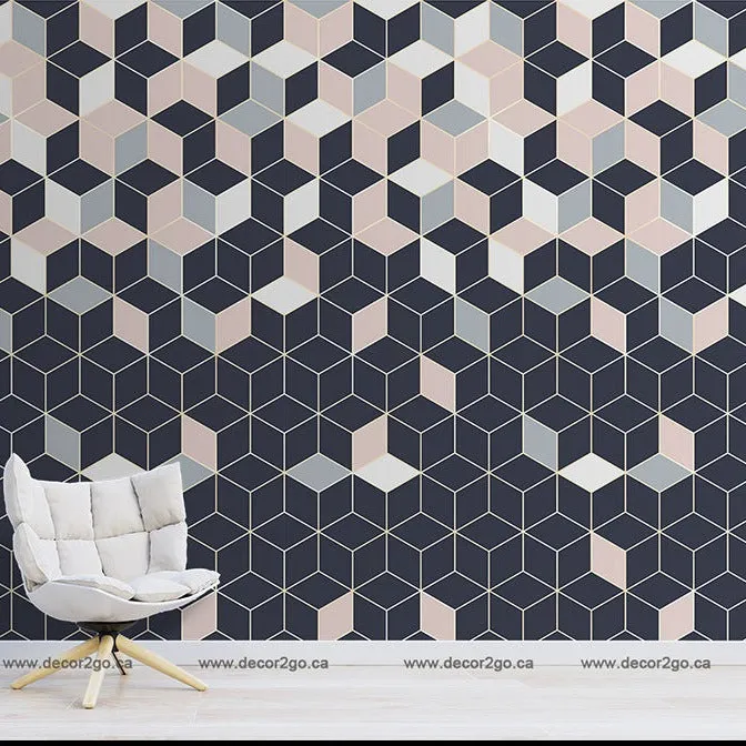 Falling Cubes Wallpaper Mural