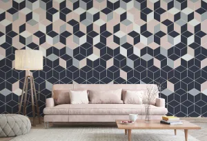Falling Cubes Wallpaper Mural