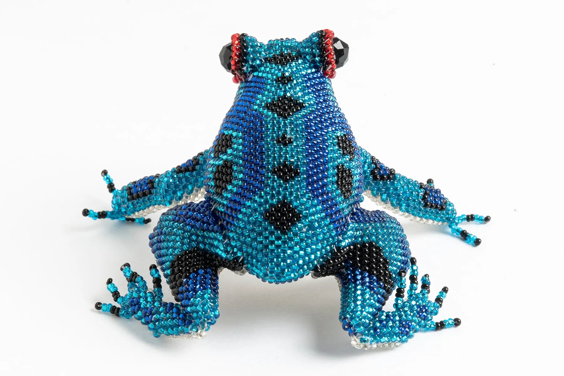 Frog; medium; blue, bright blue, black