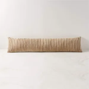 Gathered Suede Throw Pillow With Insert