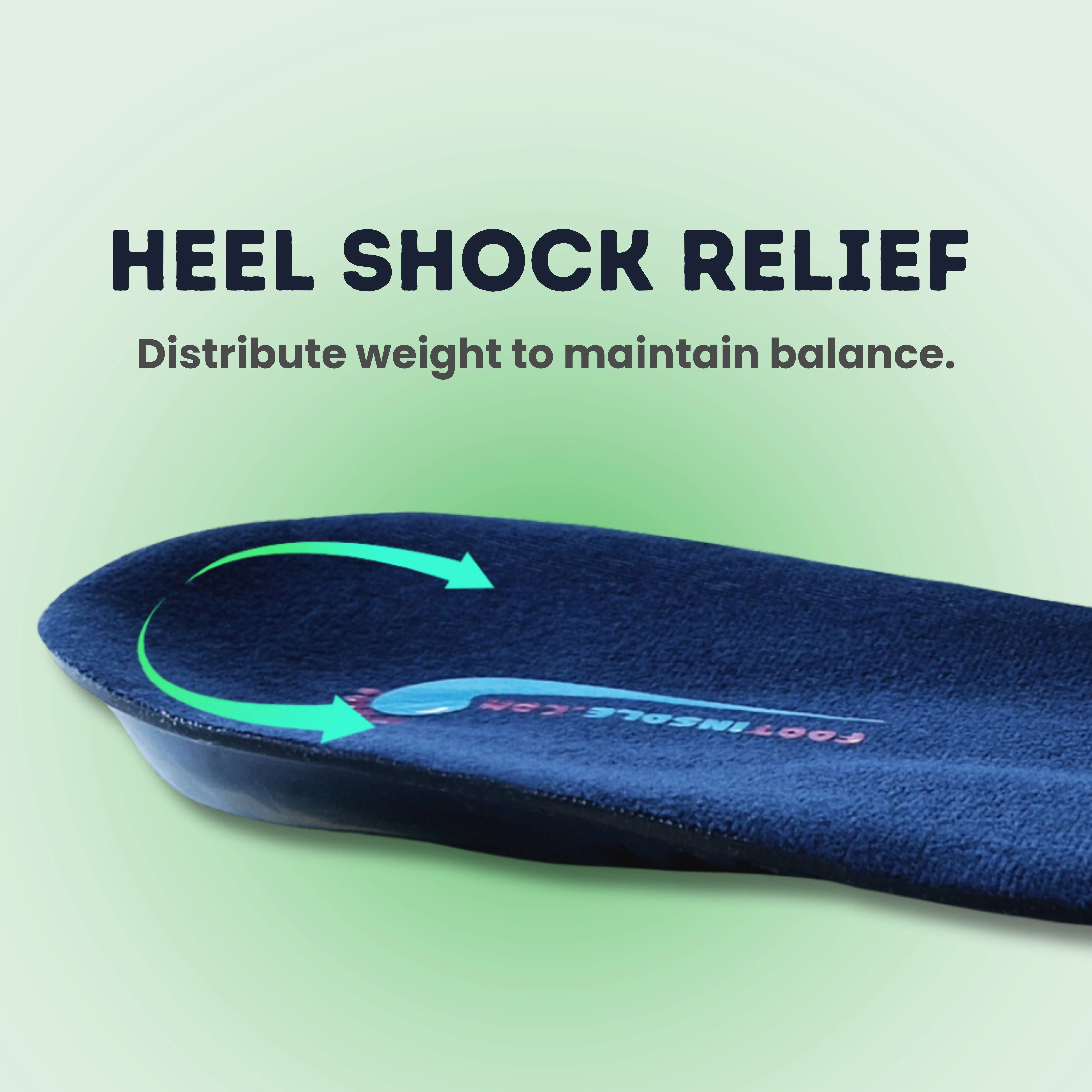 Gel Insoles Offering Shock Absorption and Cushioning for Foot Relief Massage Inserts