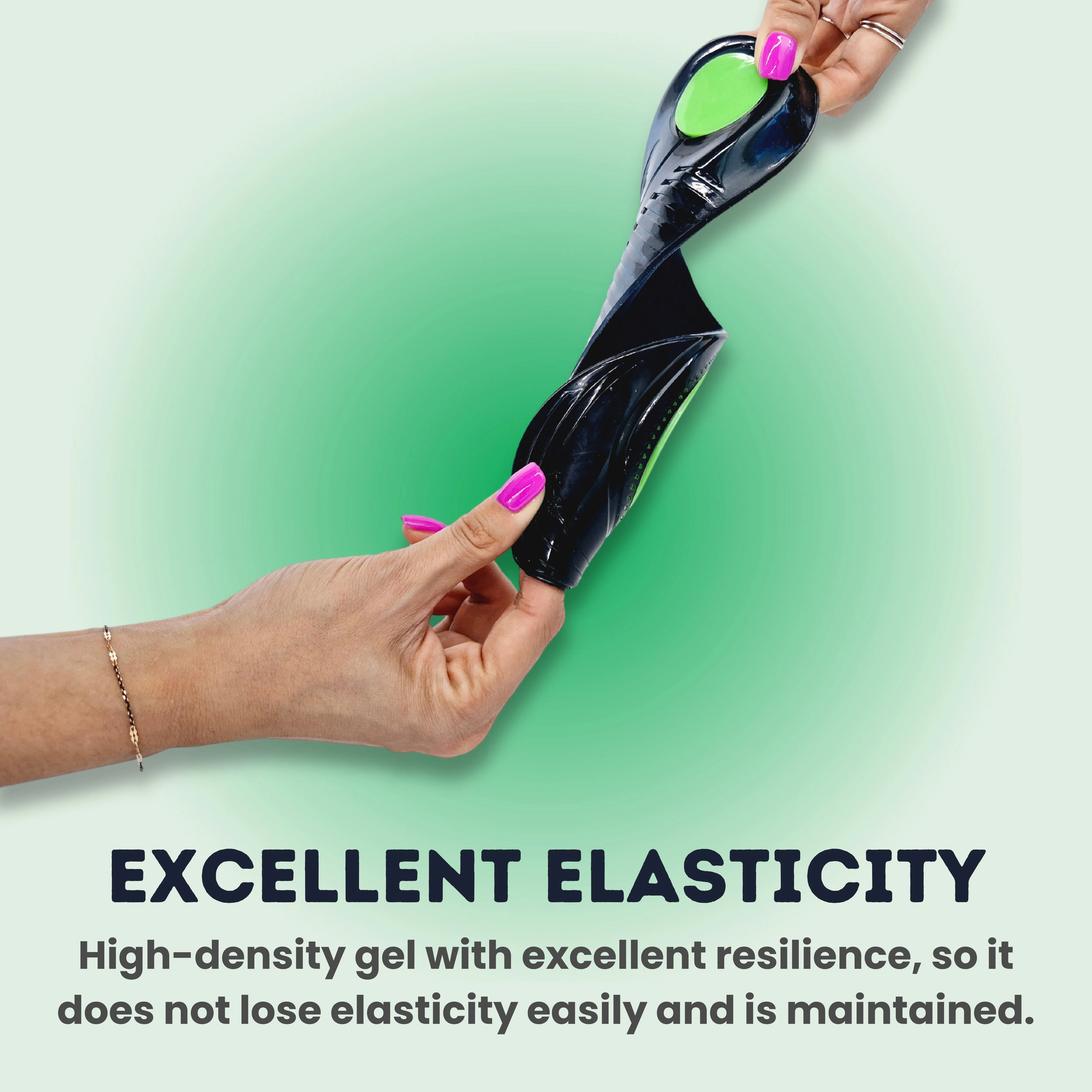 Gel Insoles Offering Shock Absorption and Cushioning for Foot Relief Massage Inserts