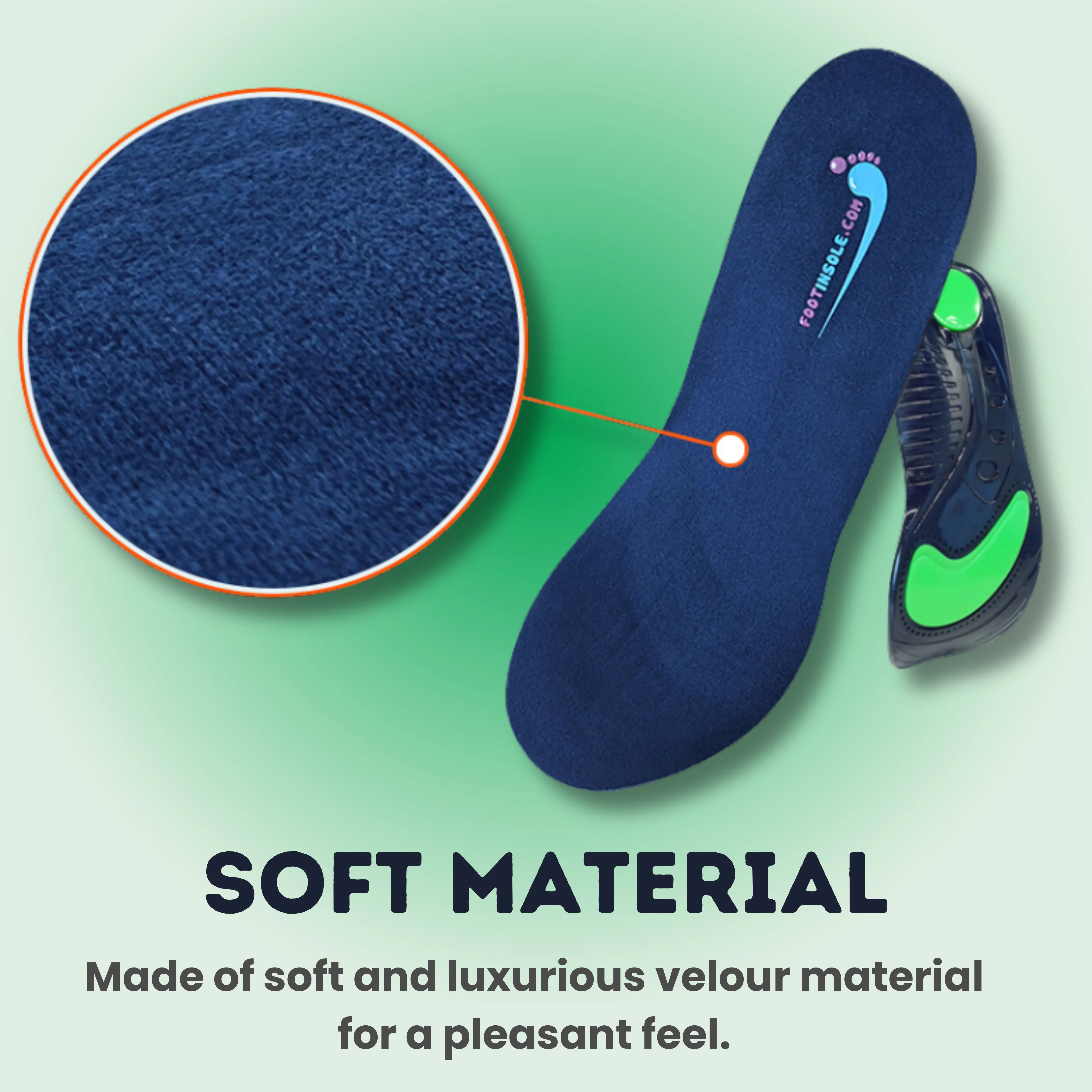 Gel Insoles Offering Shock Absorption and Cushioning for Foot Relief Massage Inserts