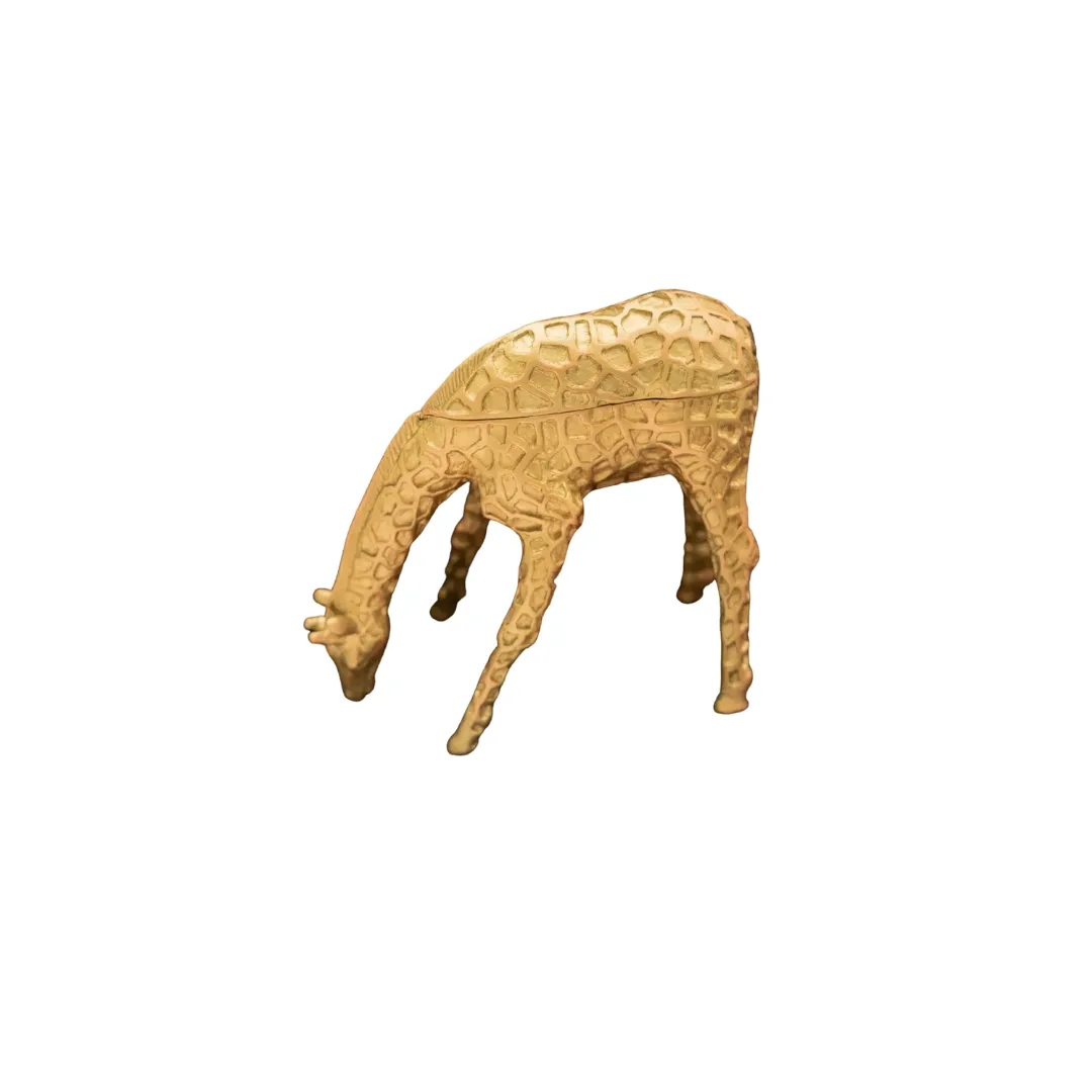 Giraffe Box in Antique Brass Finish