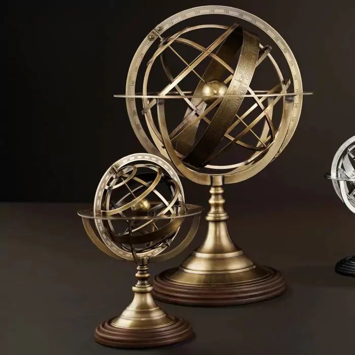 Globe L - Antique Brass Finish