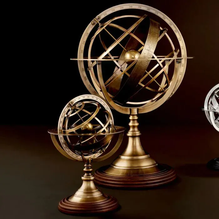 Globe L - Antique Brass Finish