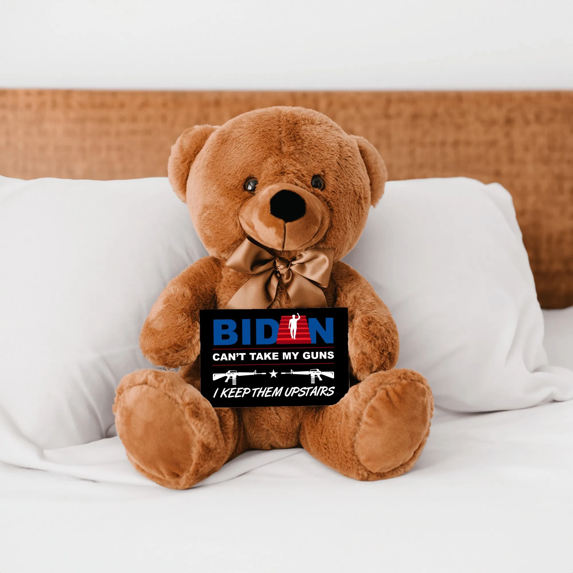 Guns Upstairs Teddy Bear with Message Card, PRICE INCLUDES FREE SHIPPING